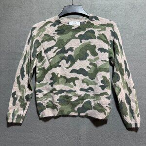 Magaschoni 100% Cashmere Camouflage Pullover Sweater Size Medium